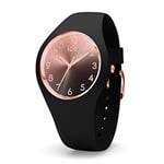 ICE-WATCH - Ice Sunset Black - Montre Noire pour Femme avec Bracelet en Silicone - 015746 (Small)