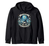 Protect The Shark save the ocean save ocean animals retro Zip Hoodie