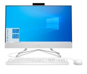 PC tout en un HP 24-df0076nf 23,8" Intel Core i3 4 Go RAM 128 Go SSD + 1 To SATA Blanc neige