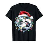 Cute Kawaii Soccer Ball Christmas Hat Xmas T-Shirt