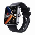 Montre Connectée F57l Pour Les Hommes,Écran Tactile De 2023 Pouces,Moniteur De Rythme Cardiaque Et De Sommeil 24 H/24 Et De Température,Idéal Pour Le Sport,1.91 - Type Silicagel Black