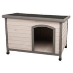 Trixie Natura Hundehus med flatt tak - M-L: 104 × 72 × 68 cm (grå)