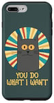 Coque pour iPhone 7 Plus/8 Plus You Do What I Want Retro Cat With Yellow Eyes