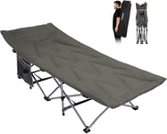 FUNDANGO Camping Beds for Adults with Cushion Comfortable Folding Camp Beds with