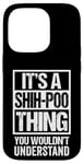 Coque pour iPhone 14 Pro Funny Shih-Poo Parent Quote Mixed Dog Breed Shihpoo Lover