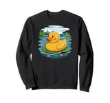 Cute Yellow Rubber Ducky Little Bath Toy Duck Sweatshirt