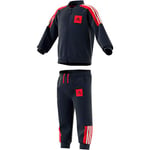 Adidas I Shiny Ts Tracksuit - Top: Legend Ink/Vivid Red/White Bottom: Legend Ink F17/Vivid Red S13/White, 6-9m