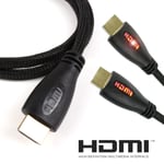 1M ETHERNET HDMI CABLE TV Monitor TV Screen ARC 4K 3D Ultra HD Red LED Light-Up