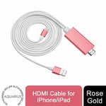 HDMI Cable Rose Gold Aquarius Full HD Support HDMI Connector Cable for Phone/Pad