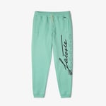 Lacoste Men's Signature And Crocodile Print Cotton Fleece Jogging Pants, Medium