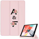 Housse Ipad Mini 6 Rose Avec Vos Initiales Fleur Rose Personnalisee