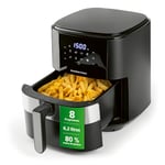 GOURMETmaxx Friteuse à air chaud numérique XL 6,2 litres | Combinaison d'un four à air chaud, d'un gril et d'une friteuse | Minuteur 60 min, arrêt automatique, 8 programmes