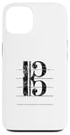 Coque pour iPhone 13 Clef de Ténor (Noir Ancien) Trombone, Violoncello, Cello