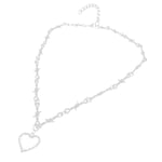 Gothic Heart Halsband Heart Choker Nyckelbenskedja Goth Smycken Halloween Jul Alla hjärtans present för kvinnor Män Par Silver