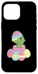 iPhone 16 Pro Max Easter Egg Dinosaur T-Rex Dinosaur Easter Tyrannosaurus Eggs Case