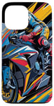 Coque pour iPhone 13 Pro Max Moto Rider Vintage Moto Grand Prix Light Knight