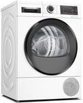 Bosch Series 6 9kg Heat Pump Tumble Dryer - White WQG24509GB