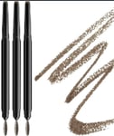 Nyx Set Of 3 Brow Pencil Eyebrow Precision Precise Micro Pen Liner Ash Brown