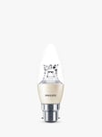 Philips MASTER 25W B22 LED Dimmable Candle Bulb, Clear