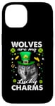 iPhone 14 Wolves Are My Lucky Charms St Patricks Day Irish Wolf Case