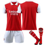 Nya Pojkar Barn Barn Fotboll Kit Kort Skjorta Socka Set Fotboll arsenal home kit blank 24/(8-9 years)