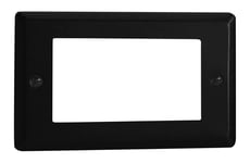 Varilight XYG4.MB Urban Matt Black DataGrid Twin Plate (4 DataGrid Spaces)