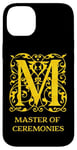 Coque pour iPhone 14 Plus Master of Ceremonies MC Vintage Gold Letter M