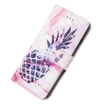 Flip Case for Samsung Galaxy A10/M10, Wallet Case with Card Slots, Business Cover with Magnetic Seal, Book Style Phone Case for Samsung Galaxy A10/M10 (Double Color Pineapple)