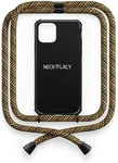 The Phone Necklace - Collier Pour Telephone Portable Iphone 12 Pro Max En Black Glamorous Swirl | Etui Noir Pour Portable Avec Cordon De Haute Qualite ¿¿ Porter Autour Du Cou