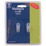 Lyspære g4 halogen 8w (10w) klar 2-pk