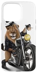 Coque pour iPhone 15 Pro Max Lion Riding Classic Chopper Moto