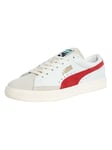 PumaBasket Leather Trainers - White/High Risk Red