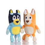 Bluey And Bingo Dog Friends Plyschleksak 28 cm stoppad docka Z Blue orange Blue 1 Orange 1