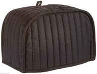 Four Slice Toaster Cover, Machine Washable Cotton/Polyester Kitchen Appliance Covers, Black RITZ