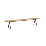 Pyramid Bench 12 250X40, Black Frame/Clear