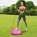 VEVOR Ballon d'Équilibre Demi-ballon 62 cm Bande de Résistance pour Gym Rose