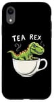 Coque pour iPhone XR Jeu de mots dinosaure Tea Rex T-Rex Tea Lover