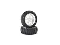 FTX FTX6300W Pair Of Vantage Front Buggy Tyre Mounted on Wheel White