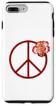 iPhone 7 Plus/8 Plus White Rose Red Peace Sign Case