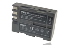 Batterie Li-Ion 2000mAh (7.2V) vhbw pour appareil photo Nikon D80, D90, D900, DSLR D700 comme EN-EL3, EN-El3A, EN-EL3E.