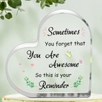 Inspirational Gifts for Women,Sometimes You Forget You're Awesome Plaque Office Motivational Desk Decor for Best Friends Encouragement Cheer up Gifts,Friendship Gifts for Colleagues Bestie Sister