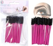 PARENCE - 20PCS Brosses à Cils semi-réutilisable et lavable en fibre douce premium siliconé, Jetables après 5 utilisation,Pinceaux à Cils, Outil de Maquillage Mascara Brosse à Sourcils Applicateur