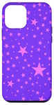 Coque pour iPhone 12 mini Violet et rose, étoiles