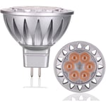 CREA Ampoules LED 5 W remplacent un équivalent halogène de 20 W 35 W, blanc chaud doux 2700 K, 12 V basse tension MR16 GU5.3 pour éclairage extérieur