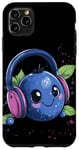 iPhone 11 Pro Max Funny Blueberry Fruit for Headphones Lovers Case