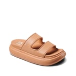 Reef Womens Cushion Bondi 2 Bar Natural Slide Sandals - Tan - Size UK 5