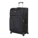 SwissGear Sion Softside Expandable Luggage, Black, Checked-Large 29-Inch, Sion Softside Expandable Luggage