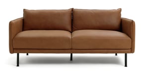 Habitat Moore Leather 3 Seater Sofa - Tan