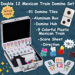 Dominoes set for adults, Double Twelve Mexican train dominoes game with Number