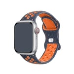 Rem för Apple Watch Band 49mm 44mm 45mm 42mm 41mm 38mm 40mm correa Silikon sportarmband iwatch 8 SE 7 6 5 Ultra 49mm Blue Flame 42 44 45 49mm